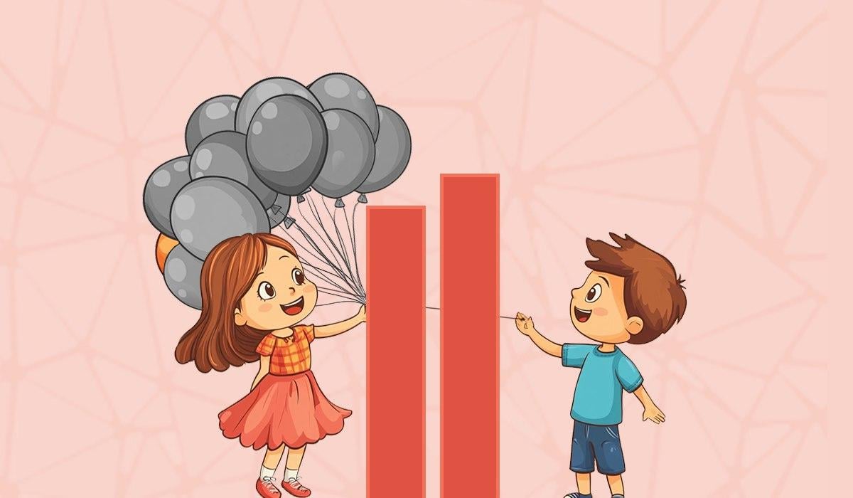 Jongen houdt een oranje ballon vast / collage met Moje foto