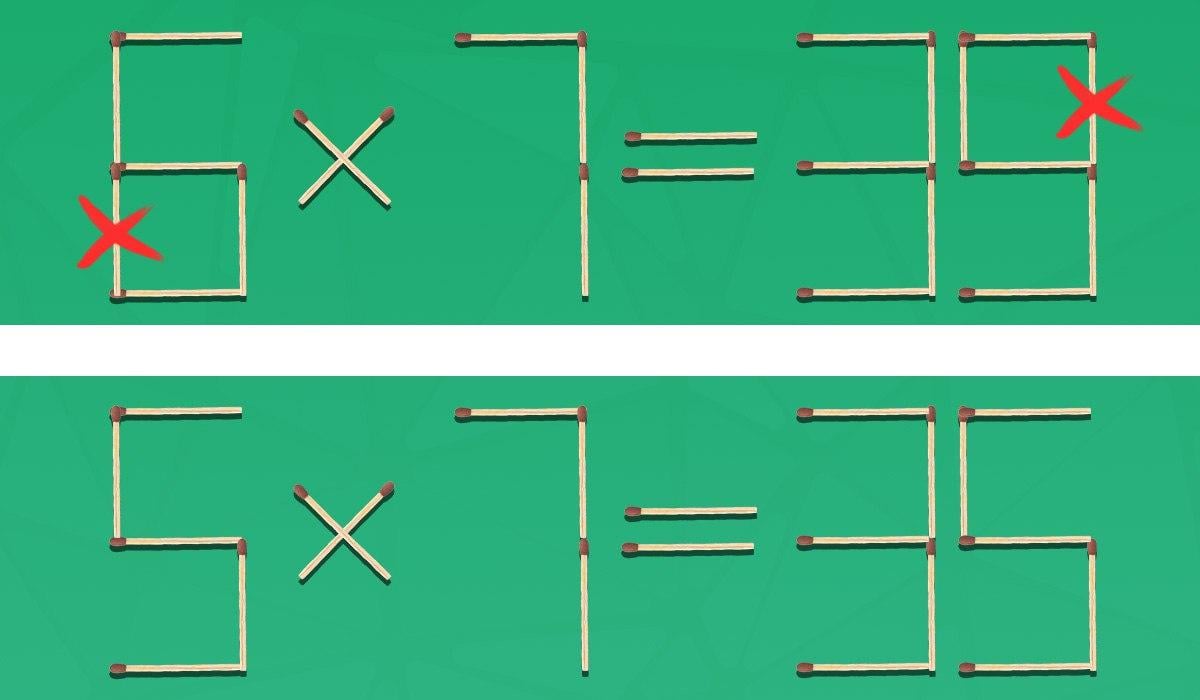 Je moet 2 overeenkomsten verwijderen om gelijkheid correct te maken: een snelle IQ-test