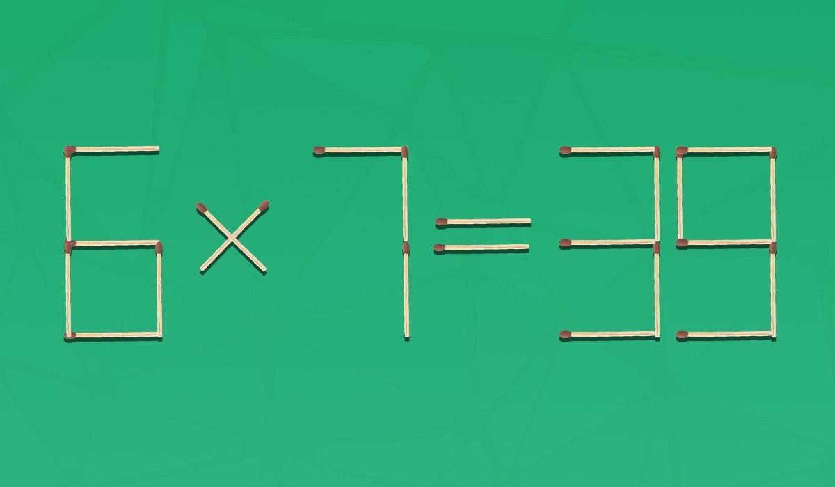 Je moet 2 overeenkomsten verwijderen om de gelijkheid correct te maken: een snelle IQ-test