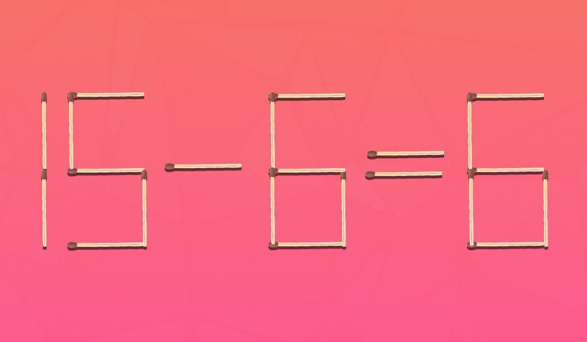 Je hoeft maar één lucifer te verplaatsen om de gelijkheid correct te maken: een uitdagende puzzel