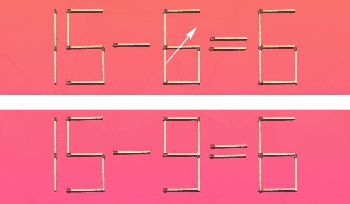 Je hoeft maar één lucifer te verplaatsen om de gelijkheid correct te maken: een uitdagende puzzel